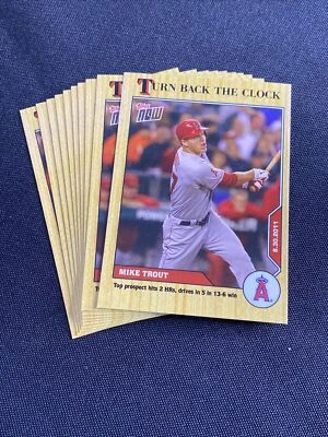 10-2020 Topps Now MIKE TROUT Turn Back The Clock 8/30/11 Rookie Debut #153 /3237 - Image 1 of 4