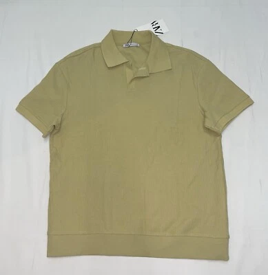 CAMISA POLO ESTRUCTURADA COSTILLA Zara Regular Fit Talla Mediana Foto 1 de 4