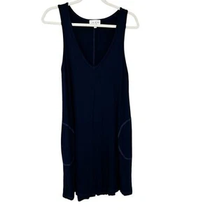 Feel The Piece Terre Jacobs Damen Sommer V-Ausschnitt Tasche Tank Kleid XS/S Navy - Bild 1 von 7