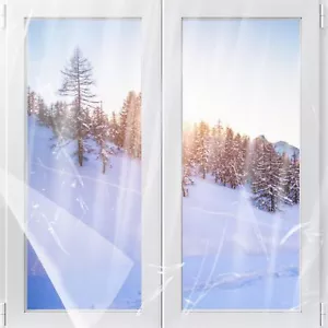 Window Insulation Kit for Winter- 62 × 236 Inch Thicken Indoor 5-Window Plast... - Picture 1 of 8