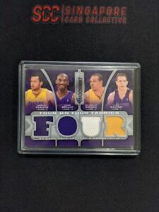 2009-10 Upper Deck KOBE BRYANT /99 Patch Four on Four Fabrics Lakers & Warriors 