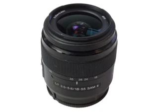 Sony DT 18-55mm f3.5-5.6 SAM II Zoom Sony obiettivo attacco A per DSLR + tappi Sony - Foto 1 di 5
