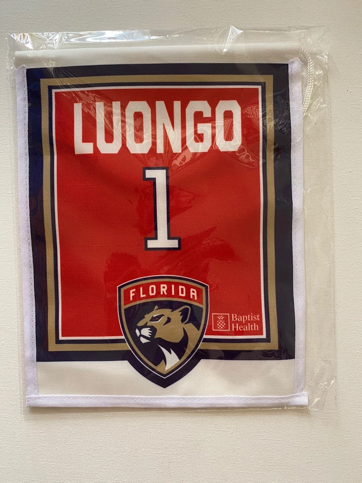 Camiseta de los Florida Panthers Roberto Luongo número pancarta de jubilación Foto 1 de 2