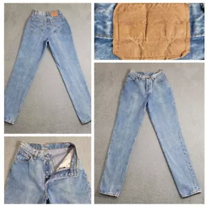 Jeans Vintage Levi's 501 Donna 24x30 Blu Bottone Fly Vintage 1987 Made In USA - Foto 1 di 21