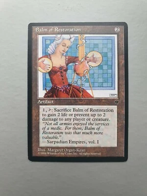 Balm of Restoration, MTG Fallen Empires (1994) Rare Artifact  - Image 1 of 2