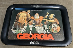Georgia Bulldogs 1980 National Champions Coca-Cola Tray Vintage 1981 - Picture 1 of 11