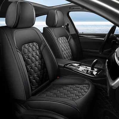 高级聚氨脂合成革 5 座套适用于日产 LEAF 2011 - 2024 前后靠垫 — 第 1/4 张图片