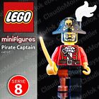 ⭐ LEGO Pirate Captain Minifigure col127 Serie 8 8833 Capitano Pirata originale