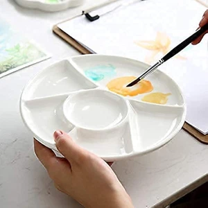 Ceramic Artist Paint Pallet,Tray,Palette,Easy to Clean Porcelain Mixing Tray - Picture 1 of 12