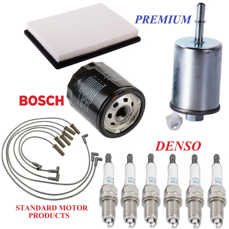 Kit de ajuste filtros velas de ignição de fio ajuste PONTIAC GRAND PRIX V6; 3,8L 1999-2003 - Imagem 1 de 1