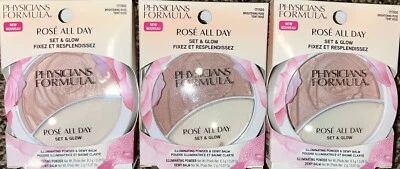 *3* Physician's Formula ROSE' ALL DAY Brightening Rose SET & GLOW *NEW* - Image 1 of 2