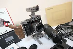 SONY Alpha A7S II ILCE7SM2 Digital 4K Kamera - 3 OBJEKTIVE, KÄFIG, MIKROFON, LICHT + MONITOR - Bild 1 von 14