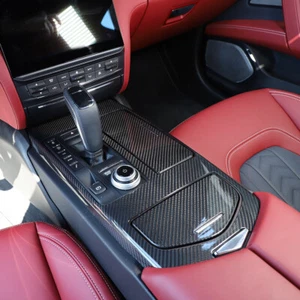 Real Carbon Fiber interior Panel Cover Trim Set Fits Maserati Ghibli 2017-2023 - Picture 1 of 8