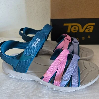 NUEVAS SANDALIAS MULTIDEPORTE NIÑAS NIÑOS TALLA 12 TEVA TIRRA AZUL CORAL 1019395C Foto 1 de 4