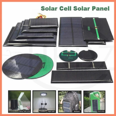 Solar Cell Solar Panel Many Type 0.5V 1V 1.5V 2V 3V 4V 5V 6V Battery Charger DIY - Image 1 of 4