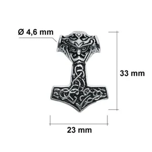 Keltischer Thorhammer Anhänger aus Edelstahl mit oder ohne 50 cm Kette Mjölnir - Bild 1 von 5