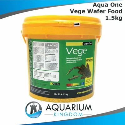 Aqua One Vege Wafers 1.5kg - Algae Spirulina Wafer Catfish Pleco Food - image 1 of 4
