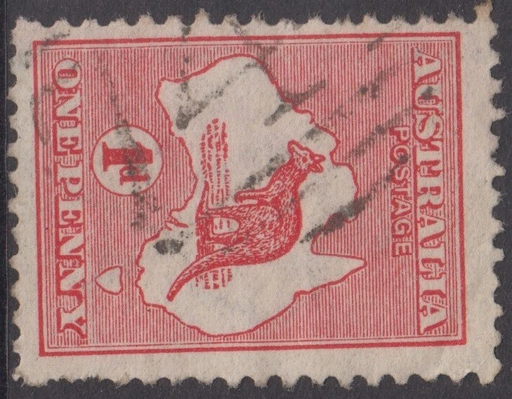Very Scarce Victoria Barred Numeral postmark 744 Geelong East on 1d kangaroo - Image 1 of 3