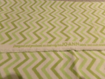 1 YD X 42" FRANELA VINTAGE LT. VERDE CHEVRON/JOANN ALGODÓN NUEVO #9722 Foto 1 de 4
