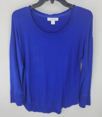 Suéter Liz Claiborne Mujer Pequeño Azul Cuello Redondo Ligero Pullover Tejido Foto 1 de 4