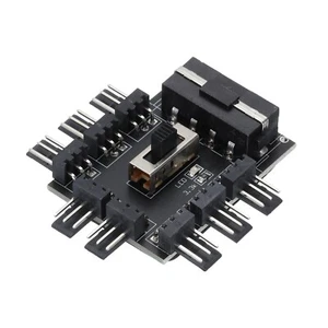 3-Pin Chassis Lüfter Hub IDE 1 zu 8 Anschluss Adapter 12V Kühlung Lüfter Verteil - Bild 1 von 5