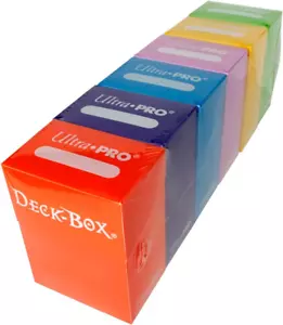 Deck Box Set of 6 - Orange, Purple, Light Blue, Pink, Yellow, Light Green - Picture 1 of 12