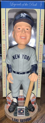 2004 Lou Gehrig Bobblehead New York Yankees Cooperstown Forever Collectibles HOF Cover