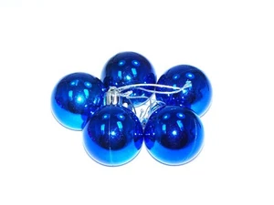 40 mm / 4 cm bruchsichere Christbaumkugeln zum Aufhängen - blau x 20 NEU - Bild 1 von 1