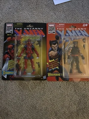 NIP Marvel 80 Years Retro The Uncanny X-Men Wolverine Action Figure And Deadpool - Image 1 of 2