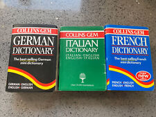 Collins Gem Mini Italian Dictionary Vintage( 1997)italian-English