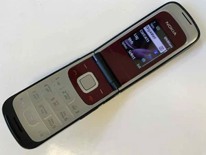 Nokia 2720 Fold (2009) Mobile Phone - Unlocked - Flip Burgundy RED Fully working - Picture 1 of 8