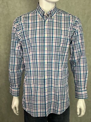 Izod Wrinkle Free Dry Twill 15 1/2 (32/33) Long Sleeve Button Down Madras Plaid - Image 1 of 4