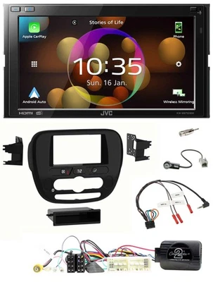 JVC DAB Lenkrad 2DIN Bluetooth USB Autoradio für Kia Soul 17-19 piano Navigation - Bild 1 von 4