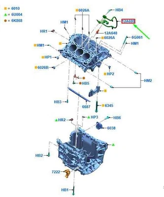 Ford Explorer MK6 Klopfsensor 2331731 NEU ORIGINAL - Image 1 of 2