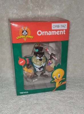 De colección TAZ Tazmanian Devil Warner Brothers Looney Tunes Ornamento 1999 Nuevo en caja Foto 1 de 4