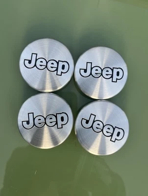 Jeep Set of 4 Chrome J Wheel Center Caps Liberty Grand Cherokee Wrangler  - Image 1 of 4