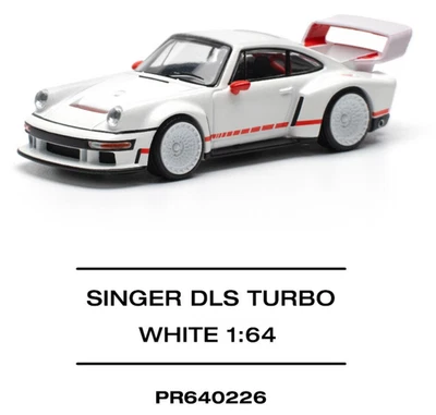 Coche diecast Pop Race Porsche 911 Singer DLS Turbo - blanco escala 1:64 PR640226 Foto 1 de 4