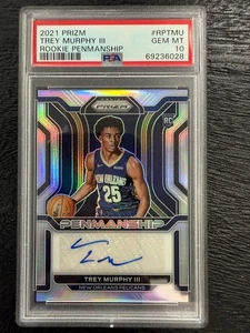 2021 Prizm #RRTMU Trey Murphy III Rookie Penmanship Silver PSA 10 - Picture 1 of 2