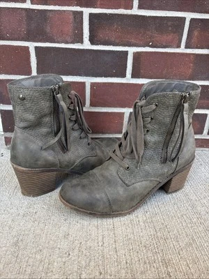 Botines de combate Roxy Calico grises con cordones talla 9 Foto 1 de 4