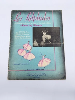 Les Sylphides Ballet Music by Chopin W Paxton London c1940 Vintage Piano Score - Image 1 of 4