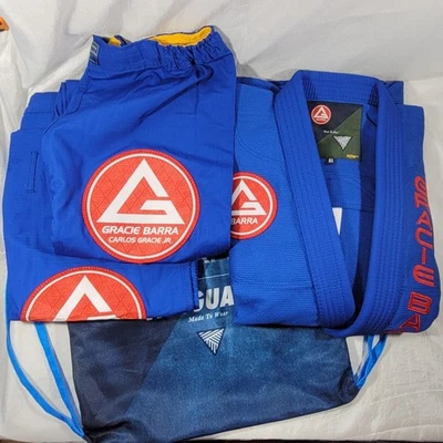 Kimono Gracie Barra Edición Limitada Equipe Vanguard M2W, 2 Pantalones y Bolso - Azul A1 Foto 1 de 4
