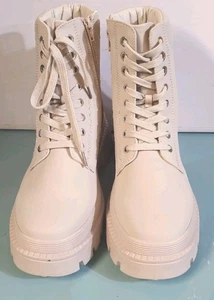 Botas para mujer Just Fab Tevos estilo combate clima frío talla 9,5 Sandstorm EE. UU. - Imagen 1 de 16