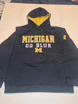 Sudadera con Capucha Pullover Colosseum Michigan Wolverines GO Azul Amarillo Logo Para Hombre Talla L Foto 1 de 3