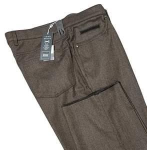 Pantalones Pantalones HILTL Lana DOWNEY EE. UU. 38 x 38 Sin Dobladillo Marrón Calce Recto Nuevos con Etiquetas - Imagen 1 de 9
