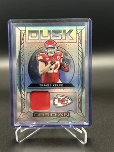 TRAVIS KELCE 2024 PANINI OBSIDIAN DUSK MEMORABILIA SILVER #DM-TKE 18/99 - Picture 1 of 4