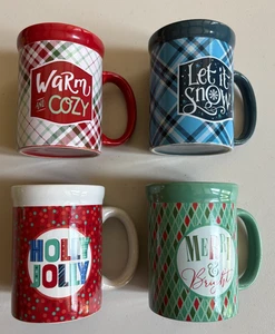DesignPac Gifts Holiday Christmas Mug lot Oversized Cup Coffee cups lot of 4 New - Picture 1 of 8