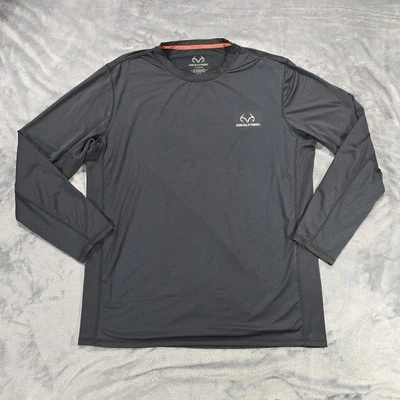 Realtree Base Layer T Shirt Mens XL Black Scent Control Hunting Stretch Wicking - Image 1 of 4