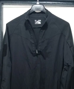 Under Armour Storm Men’s BLACK 🖤 Tactical Combat Shirt 1/4 Zip XL (SHORT) READ - Picture 1 of 20