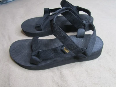 Women TEVA Flatform Universal Sandals Size 10 Black Strappy - Image 1 of 4