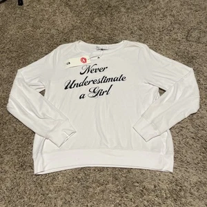 WILDFOX Sweatshirt Pullover LARGE Women Sleeve Stretchy Womens - Picture 1 of 8